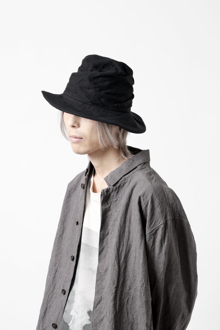 画像をギャラリービューアに読み込む, forme d'expression Skewed Fedora Hat (Black)