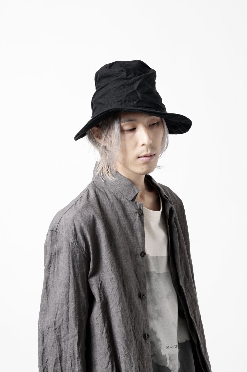 画像をギャラリービューアに読み込む, forme d'expression Skewed Fedora Hat (Black)