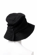 画像をギャラリービューアに読み込む, forme d&#39;expression Skewes Fedora-Raw Edge Hat (Black)