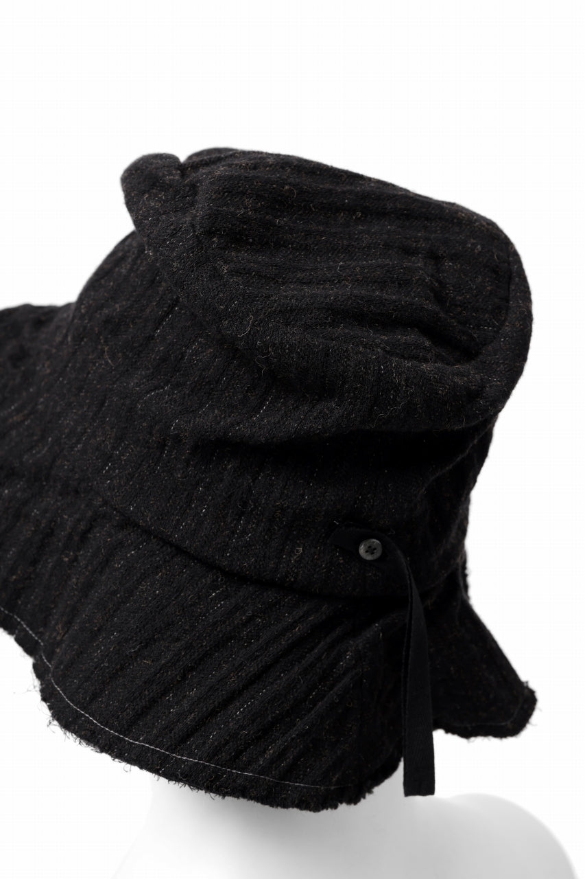 画像をギャラリービューアに読み込む, forme d'expression Skewes Fedora-Raw Edge Hat (Black)