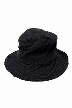 画像をギャラリービューアに読み込む, forme d'expression Skewes Fedora-Raw Edge Hat (Black)