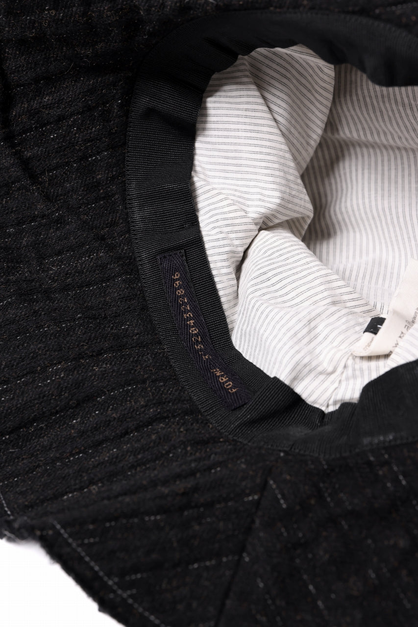 画像をギャラリービューアに読み込む, forme d'expression Skewes Fedora-Raw Edge Hat (Black)