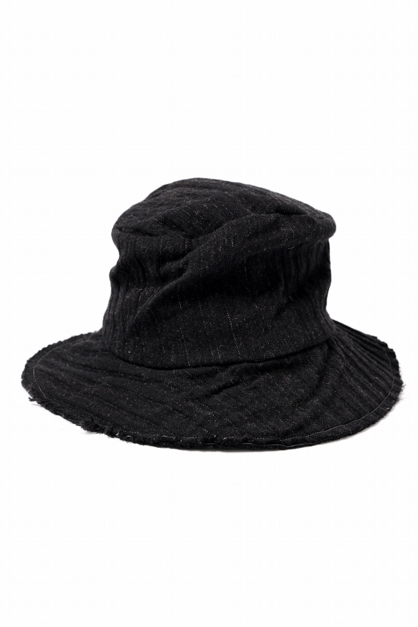 画像をギャラリービューアに読み込む, forme d'expression Skewes Fedora-Raw Edge Hat (Black)