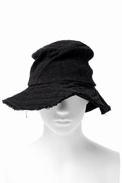 画像をギャラリービューアに読み込む, forme d'expression Skewes Fedora-Raw Edge Hat (Black)