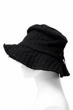 画像をギャラリービューアに読み込む, forme d'expression Skewes Fedora-Raw Edge Hat (Black)