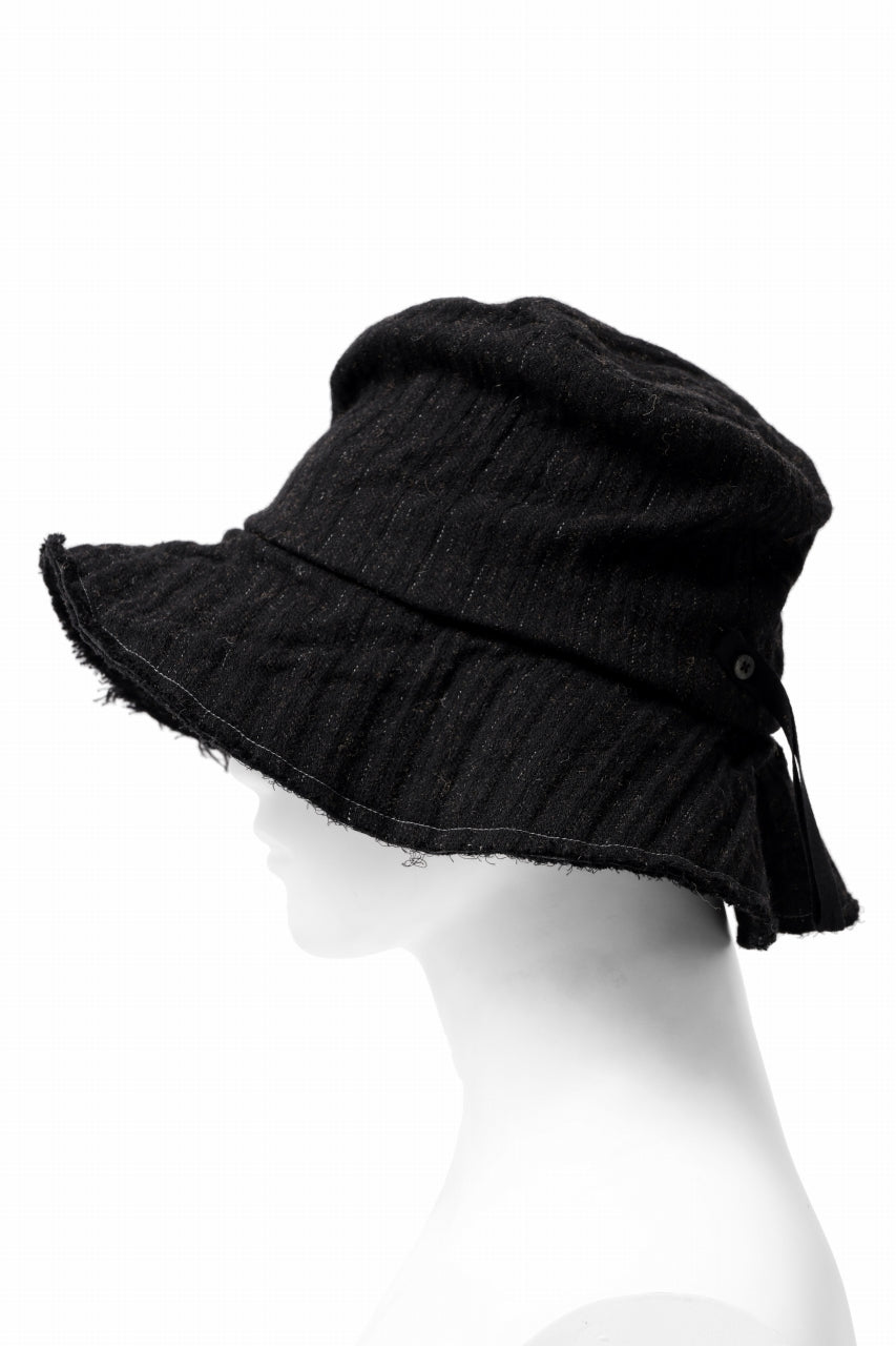 画像をギャラリービューアに読み込む, forme d'expression Skewes Fedora-Raw Edge Hat (Black)