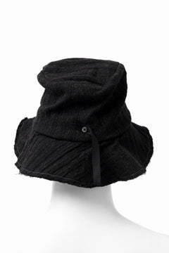 画像をギャラリービューアに読み込む, forme d'expression Skewes Fedora-Raw Edge Hat (Black)