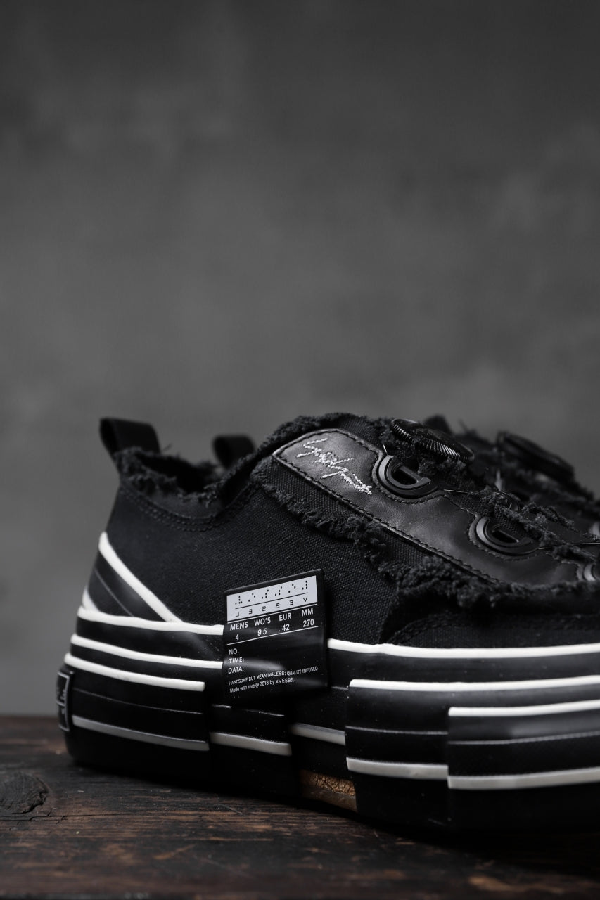 画像をギャラリービューアに読み込む, YOHJI YAMAMOTO × XVESSEL SNEAKERS LOW (BLACK×BLACK)