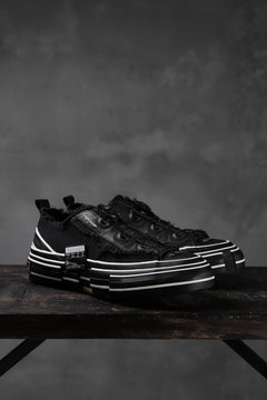 画像をギャラリービューアに読み込む, YOHJI YAMAMOTO × XVESSEL SNEAKERS LOW (BLACK×BLACK)