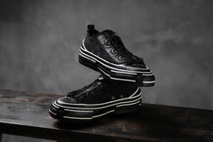 画像をギャラリービューアに読み込む, YOHJI YAMAMOTO × XVESSEL SNEAKERS LOW (BLACK×BLACK)