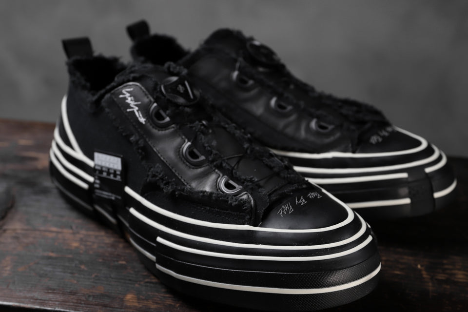 画像をギャラリービューアに読み込む, YOHJI YAMAMOTO × XVESSEL SNEAKERS LOW (BLACK×BLACK)