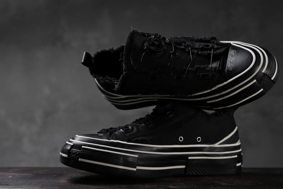 画像をギャラリービューアに読み込む, YOHJI YAMAMOTO × XVESSEL SNEAKERS LOW (BLACK×BLACK)