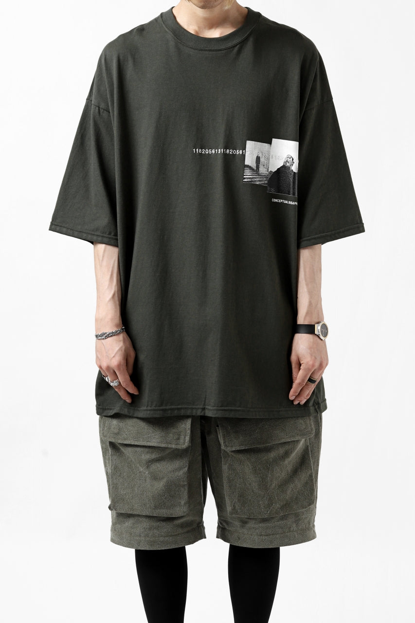 画像をギャラリービューアに読み込む, A.F ARTEFACT "chest” BOXYFIT T-SHIRT (KHAKI)