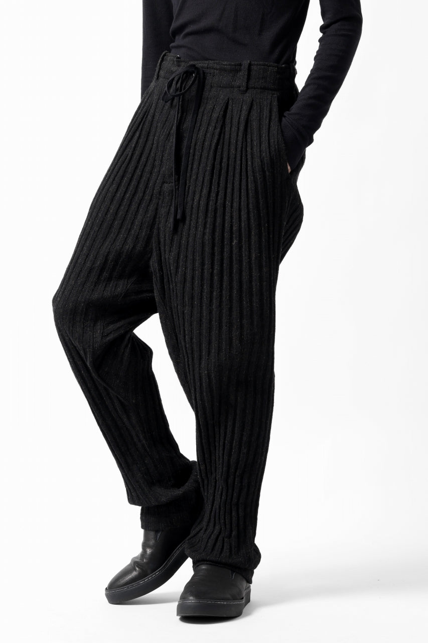 画像をギャラリービューアに読み込む, forme d&#39;expression 2-Tucked Sarouel Pants (Black)