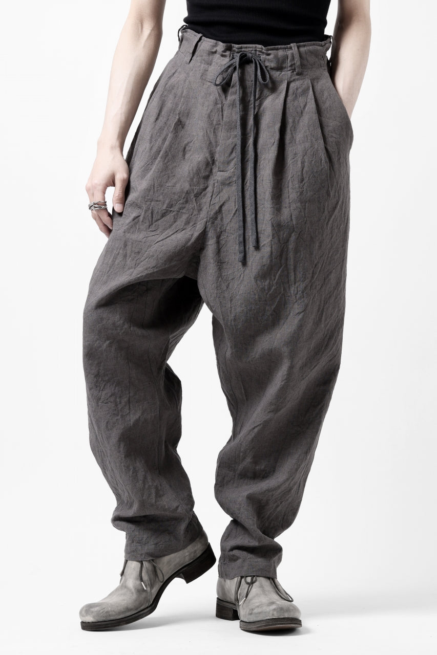画像をギャラリービューアに読み込む, forme d'expression exclusive 2Tucked Sarrouel Pants (Grey)