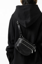 Load image into Gallery viewer, ISAMU KATAYAMA BACKLASH STRAP ZIP BAG / MONOCHROME LUXURY STEER (BLACK)