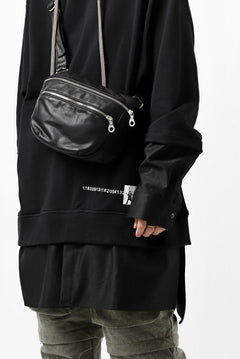 Load image into Gallery viewer, ISAMU KATAYAMA BACKLASH STRAP ZIP BAG / MONOCHROME LUXURY STEER (BLACK)