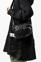 Load image into Gallery viewer, ISAMU KATAYAMA BACKLASH STRAP ZIP BAG / MONOCHROME LUXURY STEER (BLACK)