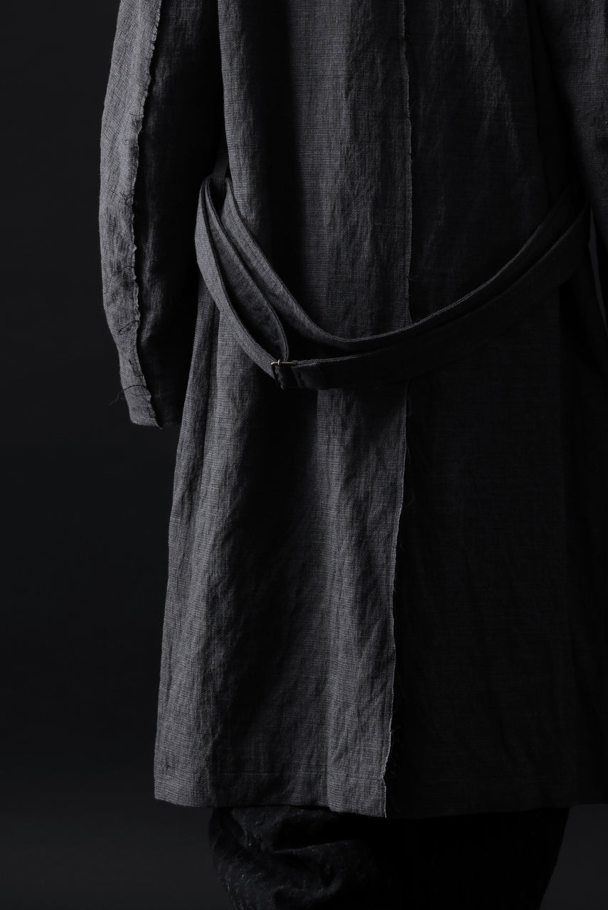 画像をギャラリービューアに読み込む, daub OFFICERS OVER COAT / VIRGIN WOOL + METALLIC FIBER (DARK GREY)