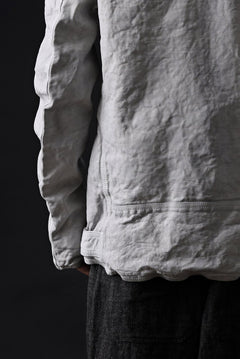 Load image into Gallery viewer, ISAMU KATAYAMA BACKLASH HOODED RIDERS JACKET / NATURAL DYED & GARMENT WASHED JP CALF (WHITE)