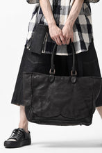 Load image into Gallery viewer, ISAMU KATAYAMA BACKLASH ZIP TOTE BAG / OBJECT DYED ROUGH STEER (BLACK)