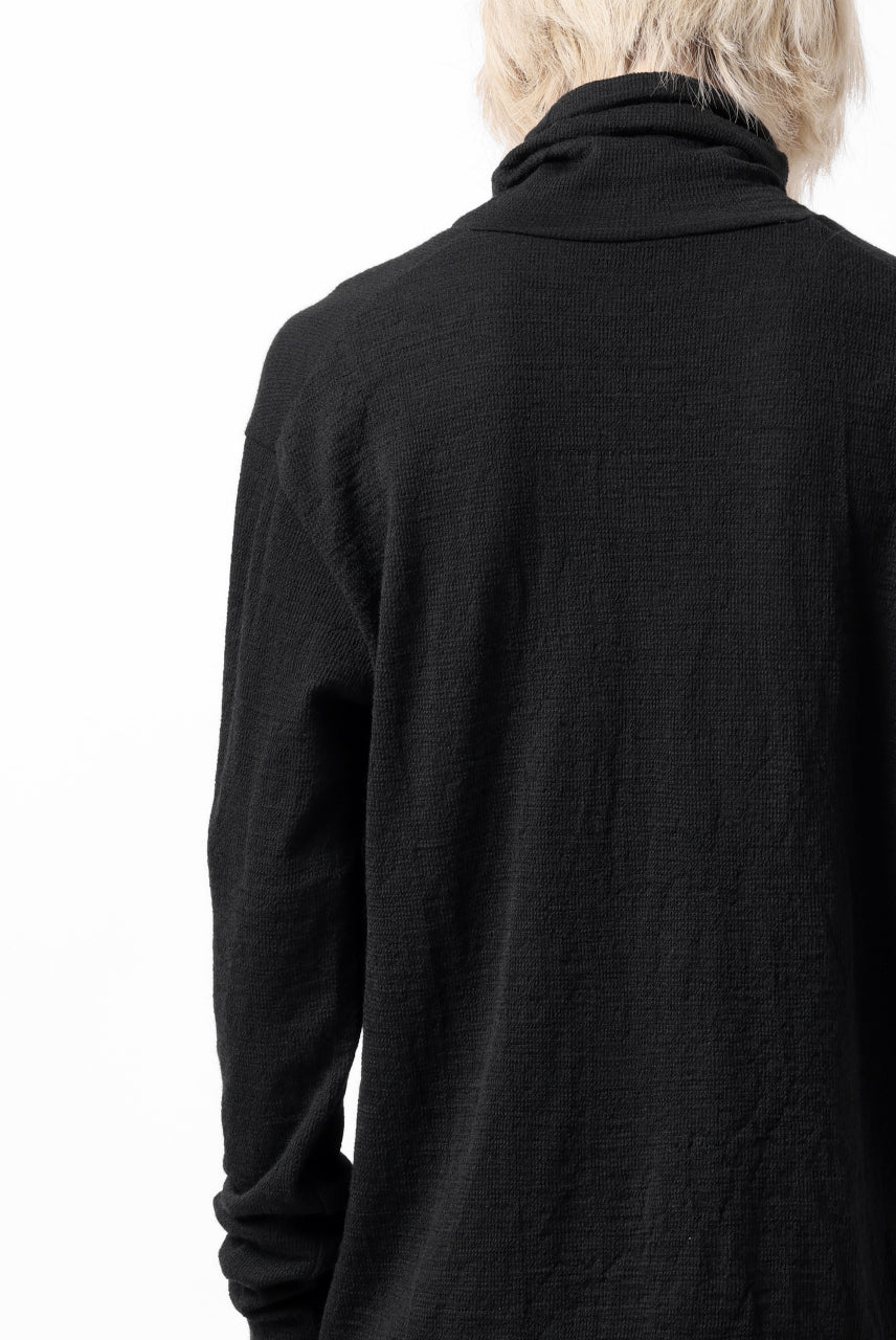 画像をギャラリービューアに読み込む, KLASICA SMOKE SMOOTH TURTLE NECK PULL / JACQUARD KNIT JERSEY (BLACK)