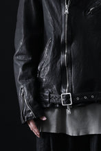 画像をギャラリービューアに読み込む, ISAMU KATAYAMA BACKLASH DOUBLE RIDERS JACKET "RELAX" / GARMENT WASHED JP CALF (BLACK)