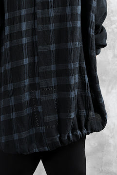 画像をギャラリービューアに読み込む, SOSNOVSKA COLLAPSE HOODIE CELLS (MIXED PLAID)