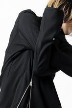 Load image into Gallery viewer, ISAMU KATAYAMA BACKLASH HOODED RIDERS BLOUSON / STRETCH RAYON SILK (BLACK)
