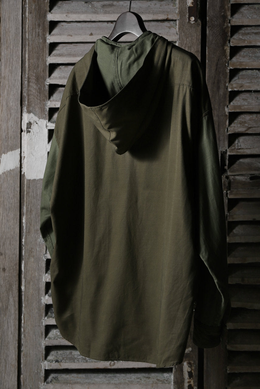 画像をギャラリービューアに読み込む, CHANGES VINTAGE REMAKE MILITARY HOODIE SHIRT-PARKA (KHAKI #B)