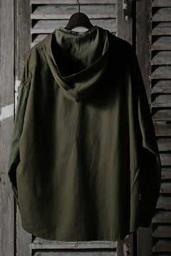 画像をギャラリービューアに読み込む, CHANGES VINTAGE REMAKE MILITARY HOODIE SHIRT-PARKA (KHAKI #A)