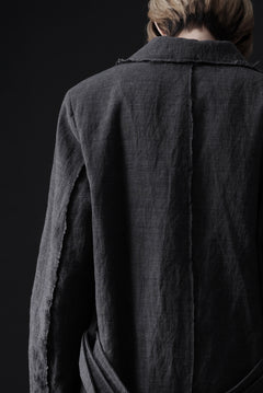 画像をギャラリービューアに読み込む, daub OFFICERS OVER COAT / VIRGIN WOOL + METALLIC FIBER (DARK GREY)