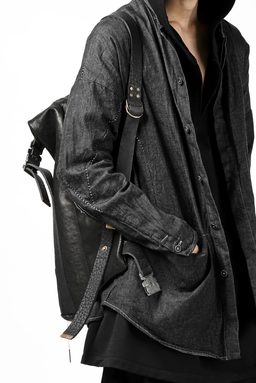 画像をギャラリービューアに読み込む, ierib roll top ruck sack #2 / FVT Oiled Horse (BLACK)