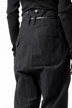 画像をギャラリービューアに読み込む, KLASICA MORROW-OCN TAPERED TROUSERS / IKAT DYED STRIPE COTTON  (CARBON)