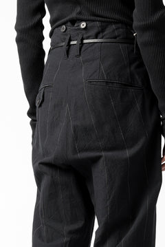 画像をギャラリービューアに読み込む, KLASICA MORROW-OCN TAPERED TROUSERS / IKAT DYED STRIPE COTTON  (CARBON)