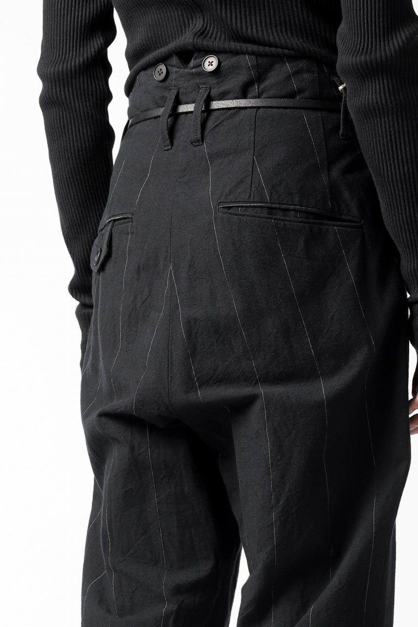 画像をギャラリービューアに読み込む, KLASICA MORROW-OCN TAPERED TROUSERS / IKAT DYED STRIPE COTTON  (CARBON)