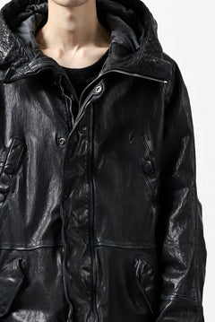 Load image into Gallery viewer, ISAMU KATAYAMA BACKLASH N-3B FLIGHT JACKET / GOAT LEATHER (GARMENT + SPRAY DYED BLACK)