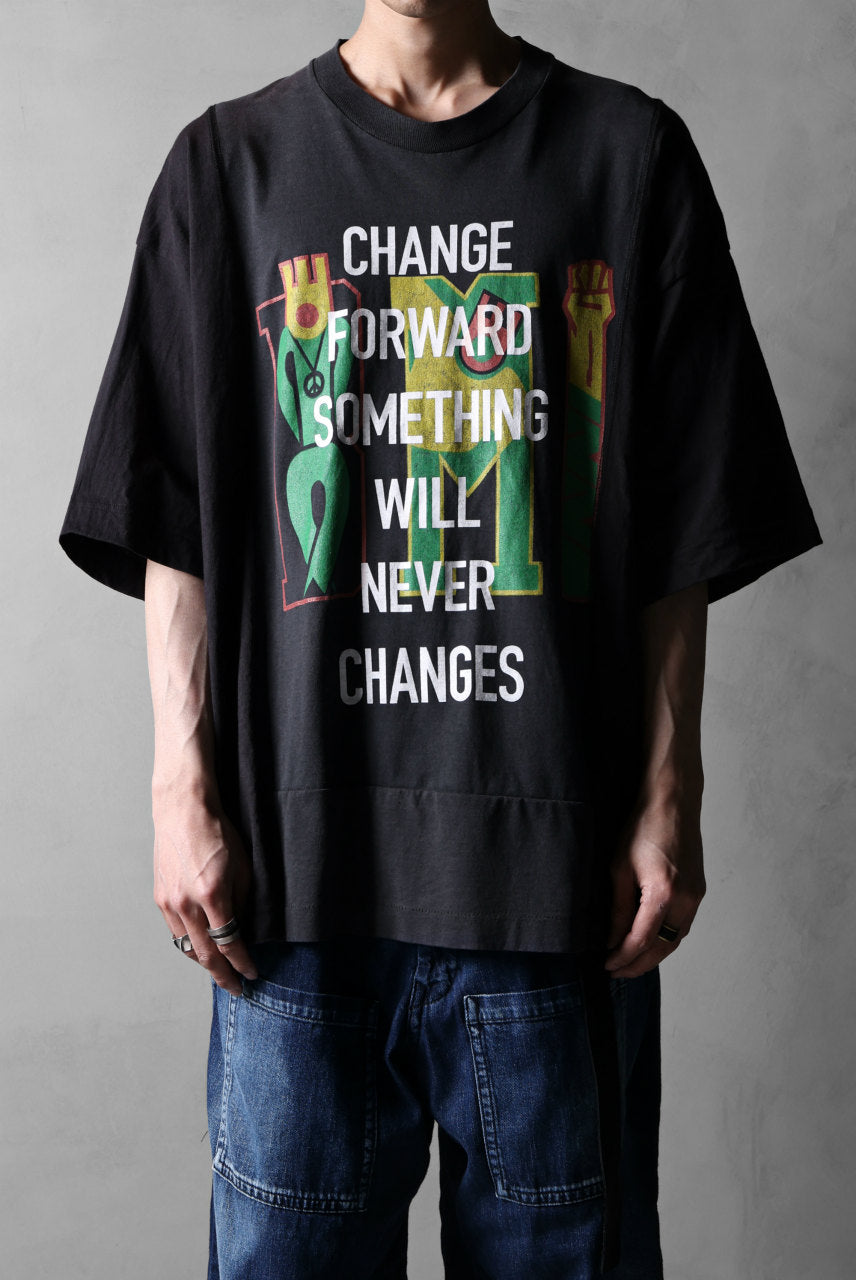 画像をギャラリービューアに読み込む, CHANGES VINTAGE REMAKE MULTI PANEL S/S TEE (BLACK #G)