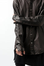 Load image into Gallery viewer, ISAMU KATAYAMA BACKLASH exclusive LEATHER SHIRT / ITALY SHOULDER 0.6mm (DARK GREY)