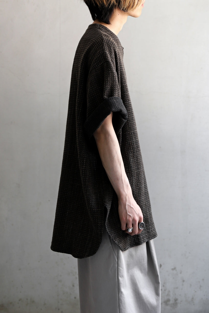 画像をギャラリービューアに読み込む, COLINA KEY NECK PULLOVER SHIRT / GARABO LIGHT SASHIKO (ZAKURO)