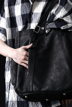 Load image into Gallery viewer, ISAMU KATAYAMA BACKLASH TOTE BAG / DOUBLE SHOULDER OBJECT DYED (BLACK) ※