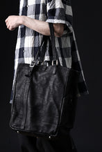 Load image into Gallery viewer, ISAMU KATAYAMA BACKLASH TOTE BAG / DOUBLE SHOULDER OBJECT DYED (BLACK) ※