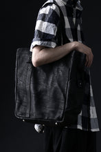 Load image into Gallery viewer, ISAMU KATAYAMA BACKLASH TOTE BAG / DOUBLE SHOULDER OBJECT DYED (BLACK) ※