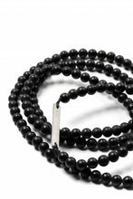 画像をギャラリービューアに読み込む, KLASICA TOPOL BEADS NECKLACE / ONYX+SILVER (MAT BLACK)