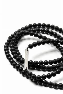 画像をギャラリービューアに読み込む, KLASICA TOPOL BEADS NECKLACE / ONYX+SILVER (MAT BLACK)