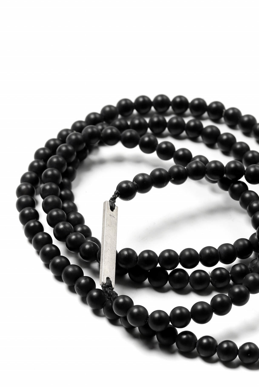 画像をギャラリービューアに読み込む, KLASICA TOPOL BEADS NECKLACE / ONYX+SILVER (MAT BLACK)