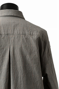 画像をギャラリービューアに読み込む, YUTA MATSUOKA exclusive plain shirt / organic cotton washer check (mustard)