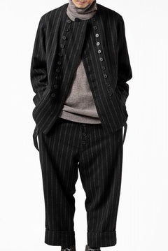 画像をギャラリービューアに読み込む, KLASICA BARREL SUSPENDER TROUSERS / WOOL FLANNEL (VINTAGE STRIPE)