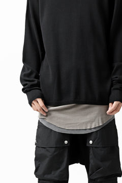 画像をギャラリービューアに読み込む, A.F ARTEFACT "WHOLEGARMENT" CREWNECK KNIT PULLOVER (BLACK)