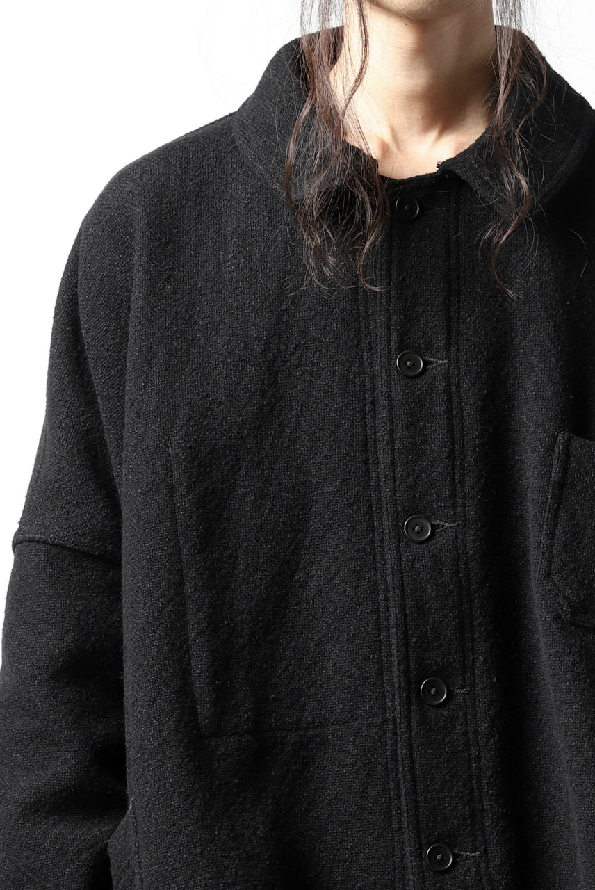 画像をギャラリービューアに読み込む, KLASICA CHEVAL WORK JACKET / WOOLxSILK BOLD DUNGAREES (BLACK)